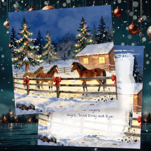 Cartes Pour Fêtes Annuelles Un Noël campagnard doux et à l'ancienne
