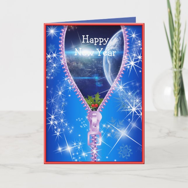 Cartes Pour Fêtes Annuelles Un Noël et une nouvelle année personnalisés (Devant)