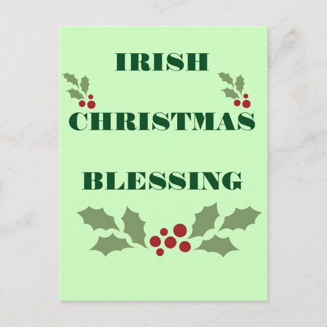 Cartes Pour Fêtes Annuelles Un Noël irlandais (Devant)