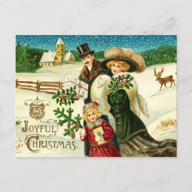 Cartes Pour Fêtes Annuelles Un Noël Joyeux (Devant)