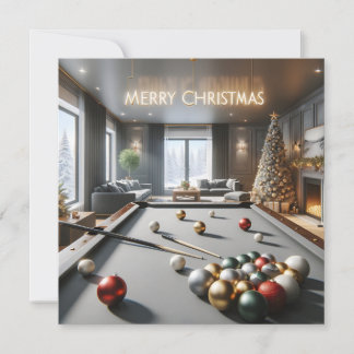 Cartes Pour Fêtes Annuelles Un Noël Snooker