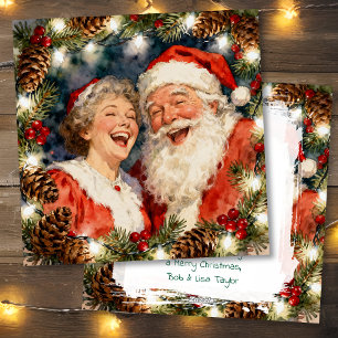 Cartes Pour Fêtes Annuelles Un Noël sucré à l'ancienne   M. et Mme Claus
