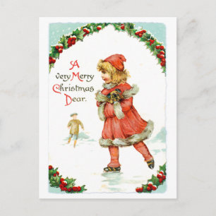 Cartes Pour Fêtes Annuelles Un Noël Très Joyeux Cher Noël Vintage