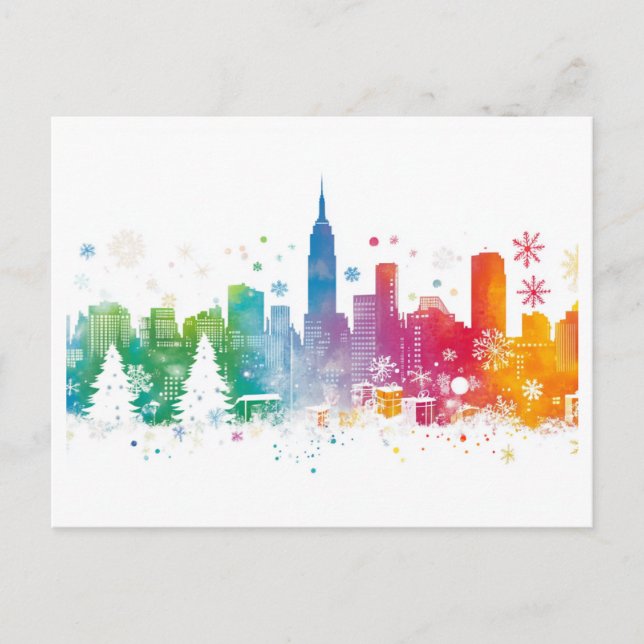 Cartes Pour Fêtes Annuelles Un Noël très new-yorkais - Design 1 (Devant)