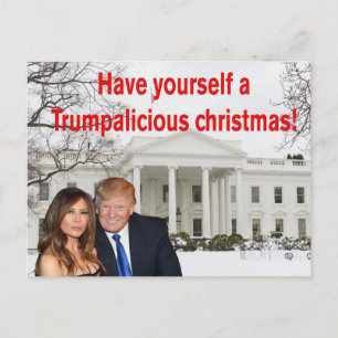 Cartes Pour Fêtes Annuelles Un noël Trumpalicious de Donald et Melania