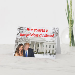 Cartes Pour Fêtes Annuelles Un noël Trumpalicious de Donald et Melania