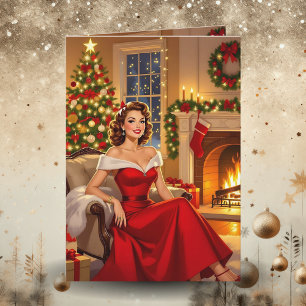 Cartes Pour Fêtes Annuelles Un Noël vintage sucré personnalisé