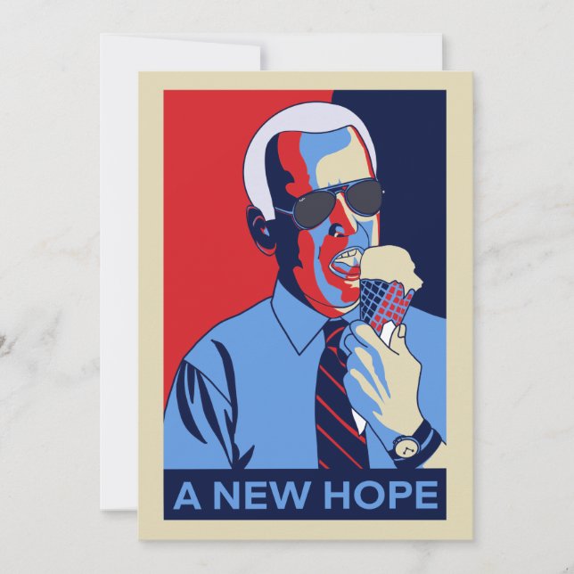 Cartes Pour Fêtes Annuelles Un nouvel espoir Joe Biden Illustration de crème g (Devant)