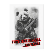 Un panda rockeur jouant de la guitare électrique s