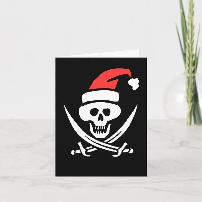 Cartes Pour Fêtes Annuelles Un pirate de Noël (Devant)