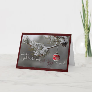 Cartes Pour Fêtes Annuelles Un roi est né