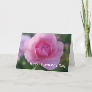 Cartes Pour Fêtes Annuelles Un rose pour un heureuse Sainte-Valentin rose