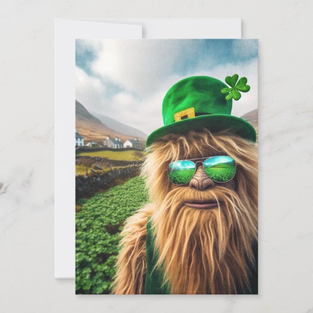 Cartes Pour Fêtes Annuelles Un Sasquatch irlandais (Devant)