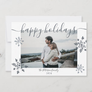 Cartes Pour Fêtes Annuelles Un script de Noël simple et moderne photo des floc