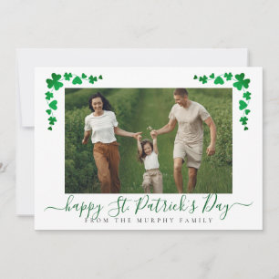 Cartes Pour Fêtes Annuelles Un shamrock chanceux minimaliste, photo de la fête