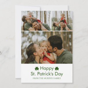 Cartes Pour Fêtes Annuelles Un shamrock chanceux minimaliste, photo de la fête