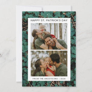 Cartes Pour Fêtes Annuelles Un shamrock chanceux minimaliste, photo de la fête