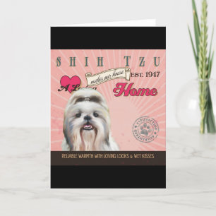 Cartes Pour Fêtes Annuelles Un Shih Tzu Amoureux Rend Chez Nous