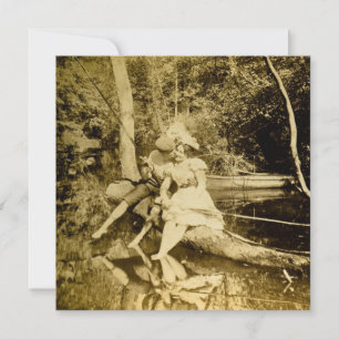 Cartes Pour Fêtes Annuelles Un Smack de pêche - Vintage Stereview