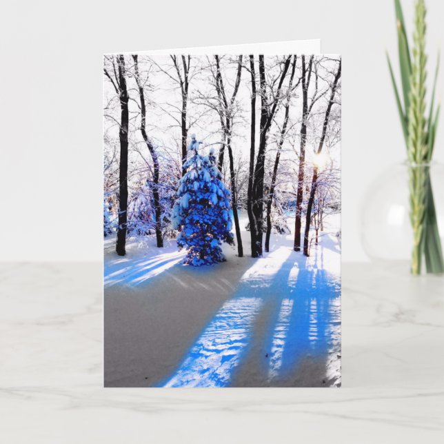 Cartes Pour Fêtes Annuelles Un Solstice Hiver/Carte Vacances (Devant)