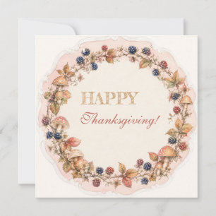 Cartes Pour Fêtes Annuelles Un Thanksgiving d'automne botanique cosy