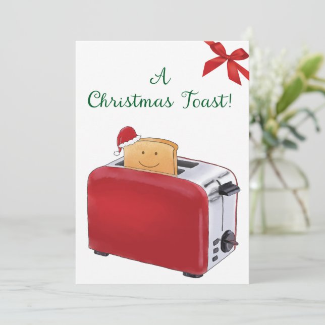 Cartes Pour Fêtes Annuelles Un toast de Noël ! (Debout devant)