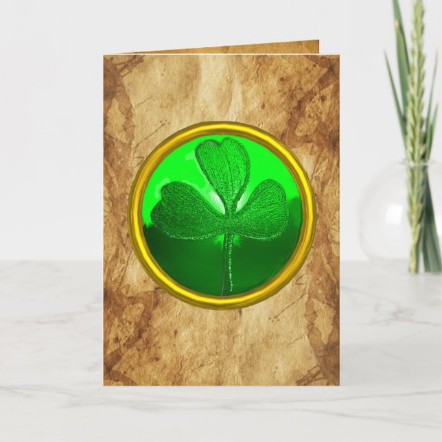 Cartes Pour Fêtes Annuelles Un vieux parchemin de bénédiction irlandais (Devant)