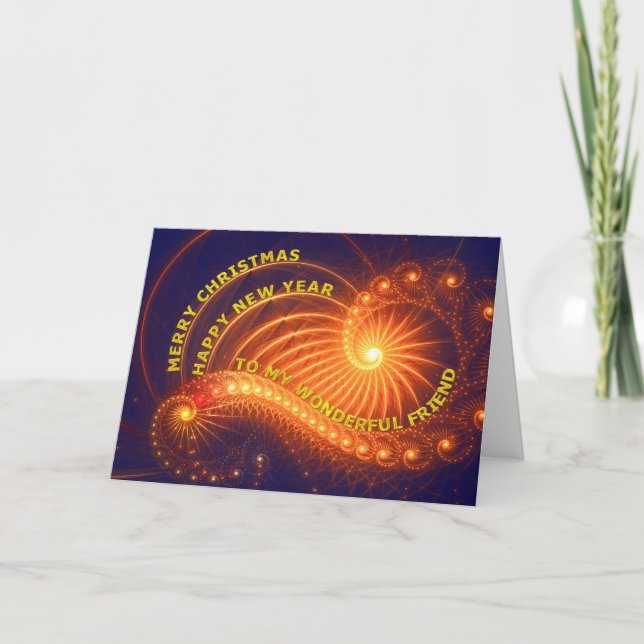 Cartes Pour Fêtes Annuelles Un vœu de Noël à un ami (Devant)