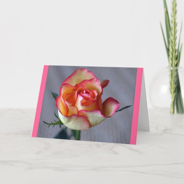 Cartes Pour Fêtes Annuelles "Una Rosa " (Devant)
