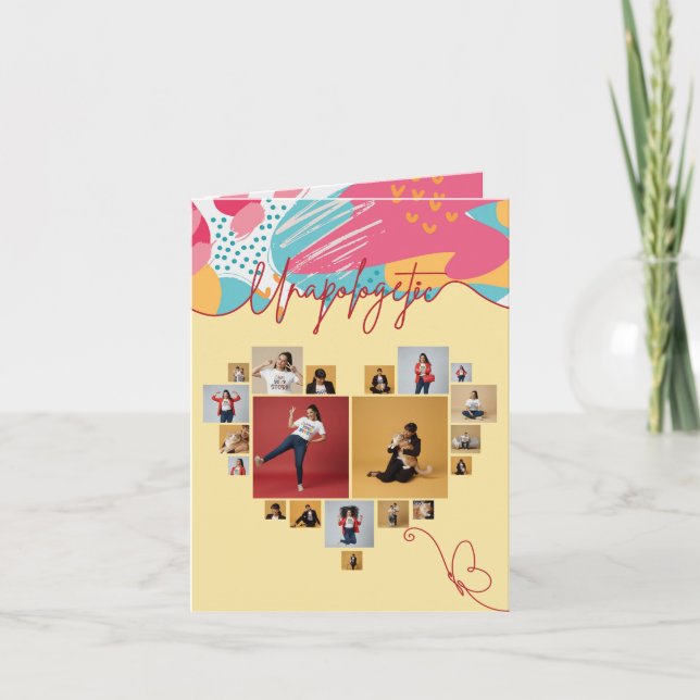 Cartes Pour Fêtes Annuelles Unapologetic Personalized Feminine Photo Collage (Devant)