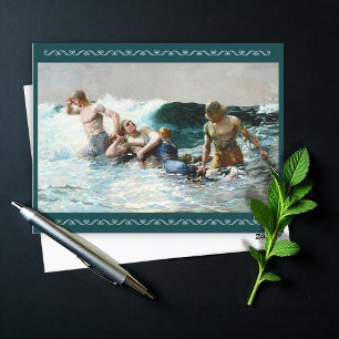 Cartes Pour Fêtes Annuelles Undertow par Winslow Homer