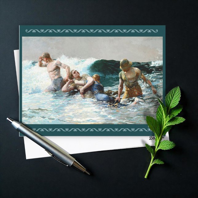 Cartes Pour Fêtes Annuelles Undertow par Winslow Homer (Créateur téléchargé)
