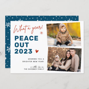 Cartes Pour Fêtes Annuelles Une année de paix 2023 Snowflakes Photo
