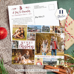Cartes Pour Fêtes Annuelles Une année pour se souvenir MERRY NOËL 11 Photo