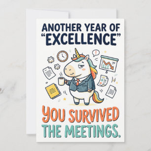 Cartes Pour Fêtes Annuelles Une autre année d'humour d'excellence d'entreprise