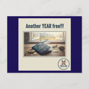 Cartes Pour Fêtes Annuelles Une autre année libre (M)