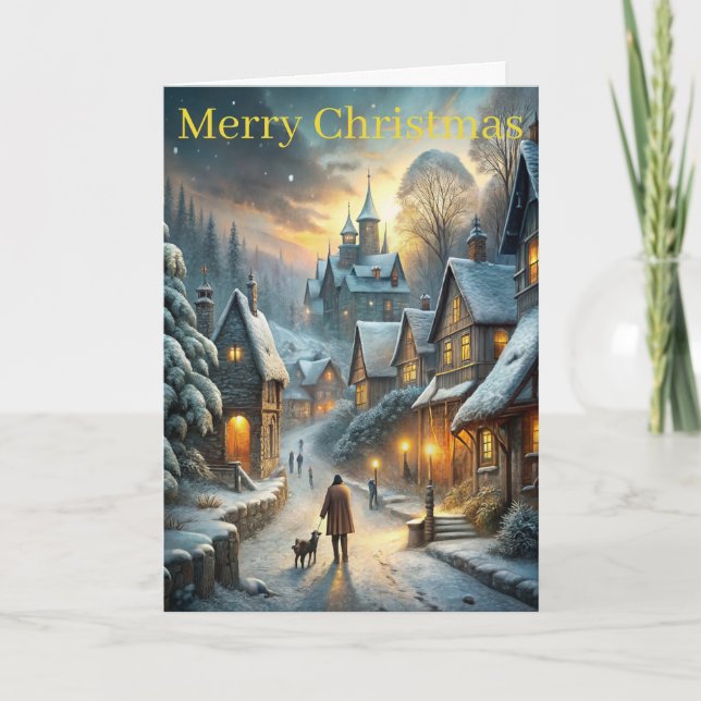 Cartes Pour Fêtes Annuelles Une Belle Scène D'Hiver (Devant)