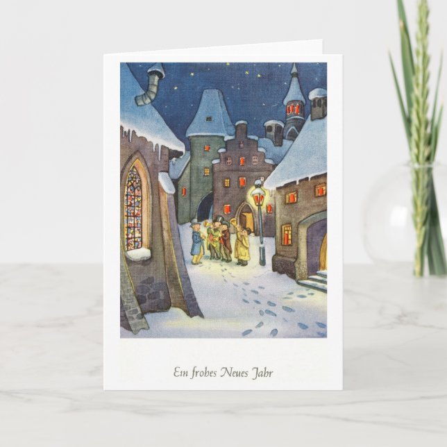 Cartes Pour Fêtes Annuelles Une bonne année, cru allemand (Devant)