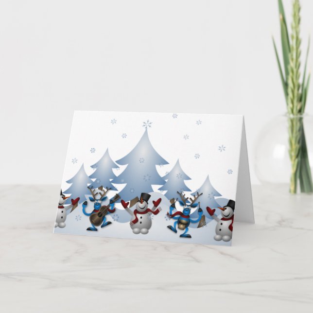 Cartes Pour Fêtes Annuelles Une célébration musicale de Noël (Devant)