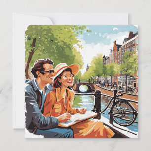 Cartes Pour Fêtes Annuelles Une croisière sur le canal d'Amsterdam