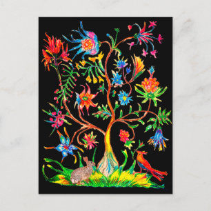 Cartes Pour Fêtes Annuelles Une faune et une flore arborées
