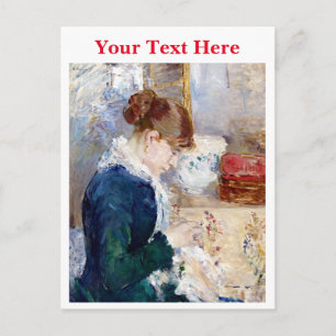 Cartes Pour Fêtes Annuelles Une femme couchant par Berthe Morisot