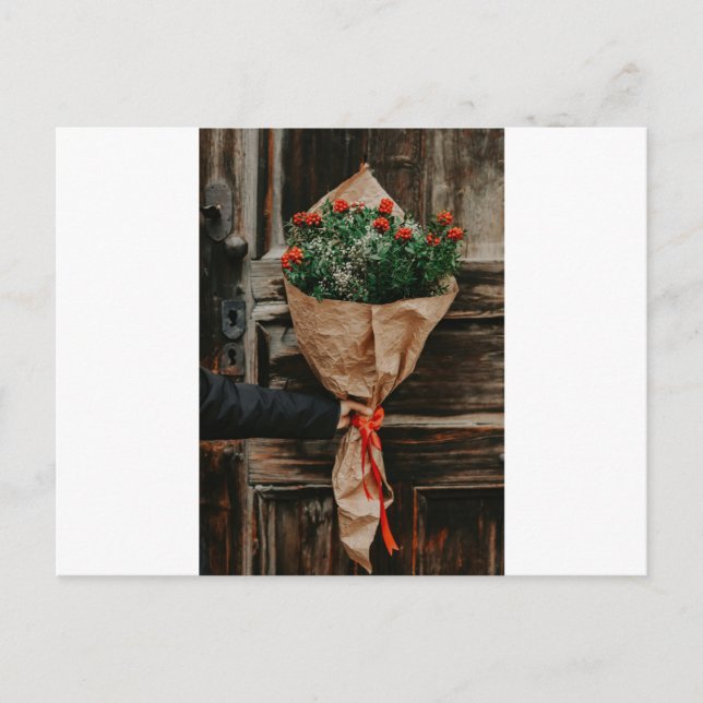Cartes Pour Fêtes Annuelles Une fleur (Devant)