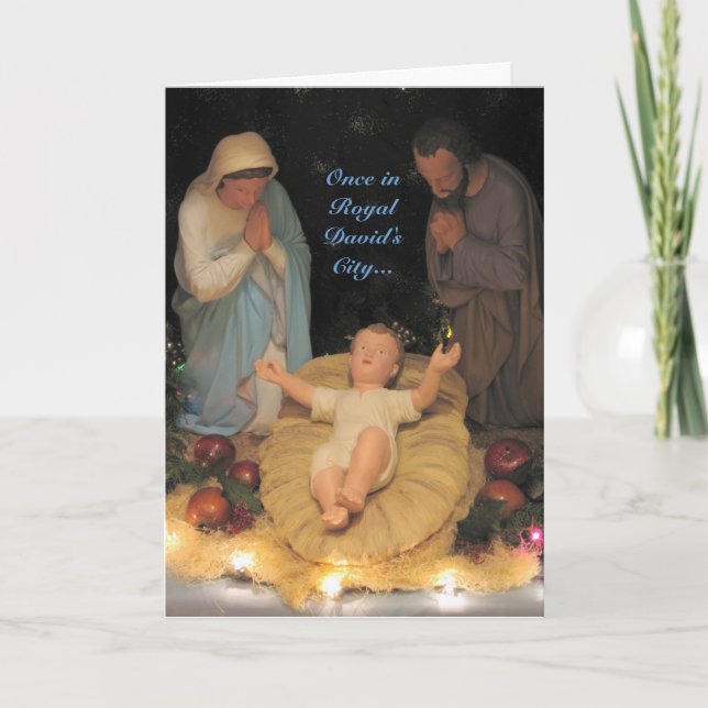 Cartes Pour Fêtes Annuelles Une fois à Royal David's City Christmas Card (Devant)