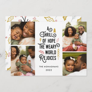 Cartes Pour Fêtes Annuelles Une frisson d'espoir   Photo Collage