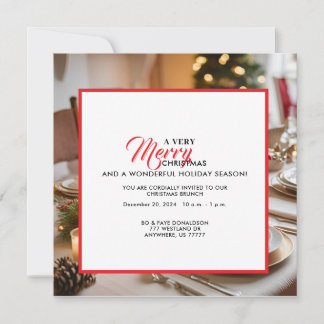 CARTES POUR FÊTES ANNUELLES UNE JOLIE BRUNCH NOËL