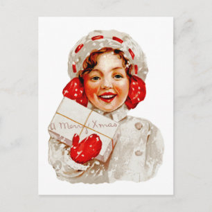 Cartes Pour Fêtes Annuelles Une joyeuse fille de Noël