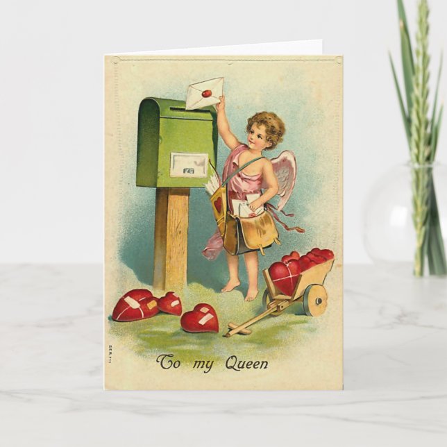 Cartes Pour Fêtes Annuelles Une lettre pour ma reine (Devant)