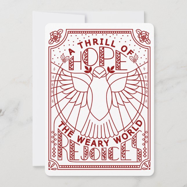 Cartes Pour Fêtes Annuelles Une lueur d'espoir, Le monde lasc attend avec joie (Devant)