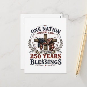 Cartes Pour Fêtes Annuelles Une nation sous Dieu 250 ans de bénédictions 